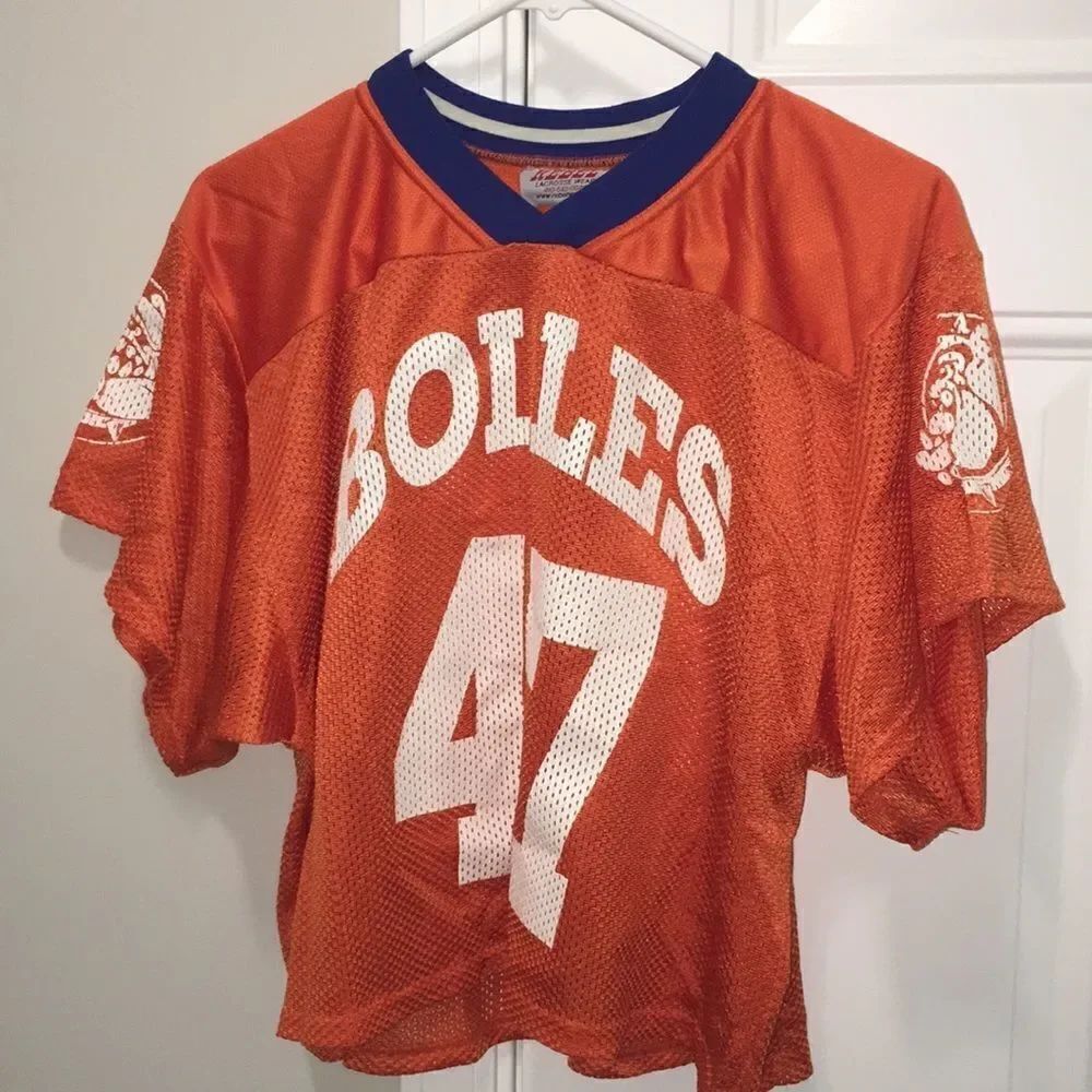 Bolles High School Jacksonville Florida Bulldogs lacrosse lax jersey orange 47